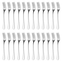24 Pieces Dinner Forks Set 7.1 Inch Silver Stainless Steel Dinner Forks, Forks Silverware, Forks for Home, Kitchen