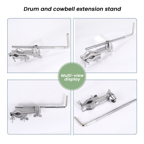 Drum Extension Clip Quick Release Mounting Accessories Universal Support Stand Cowbell Mount Bracket Drum Clamp 2