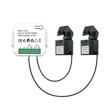 Tuya 2 Way WiFi Meter Bidirection with Clamp App Monitor Solar Produced and Consumed Power AC110V 240V(2CT)