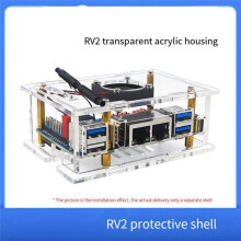 Heat Sink Cooling Fan for Orange Pi Rv2 Special Shell for Orange Pi Rv2 Development Board Acrylic Shell Cooling B