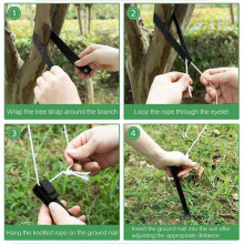 16Pcs 15.74 inch Tree Straps for Staking with Grommet for Guying/Staking Newly Planted Saplings and Hurricane Protection