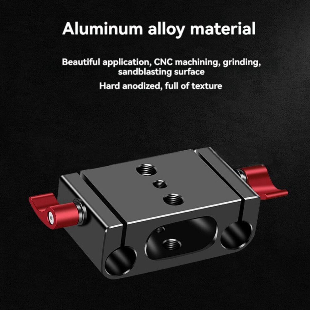 Aluminum Alloy Dual 15Mm Pole Mount Bracket Clamp Bracket With 1/4 3/8 Hole For Tripod Mount Base Plate 6032022748169