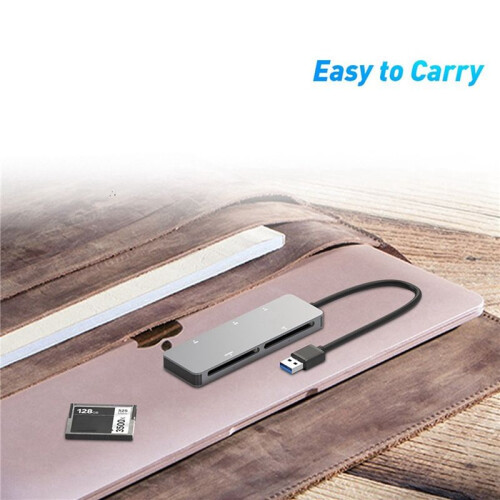 5-In-1 All-In-1 Card Reader CF//XD/CFAST/TF Card Multi-Function Portable USB-A USB-C Card Reader Docking Station 1