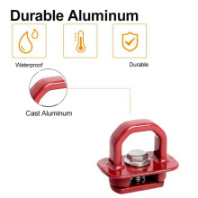 Red Truck Bed Side Wall Anchors 4Pcs Set Tie Downs Anchor for Chevy Silverdo Pickup Anchor Truck Bed