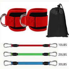 Elastische Riem Drie (Inclusief een Paar Enkels) Leg Bounce Tension Rope Training met Enkel Elastisch Touw  Enkelbanden