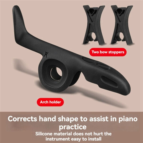 Silicone Violin Correction Posture Grip Bow Pose Orthoses Corrector Fiddler Accessory Finger Training Tool black 2