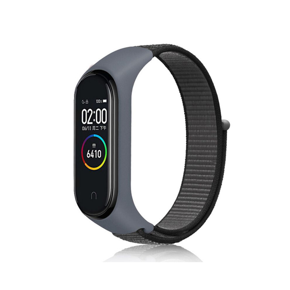 (Gray) For Strap Nylon Xiaomi Mi Band 3456 Adjustable Loop Replacement Breathable Gray 693441510131