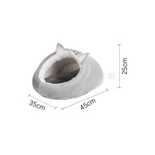 (S) Cat And Ear Slipper Nest Semienclosed Cat House Warm Products Allseason Pet