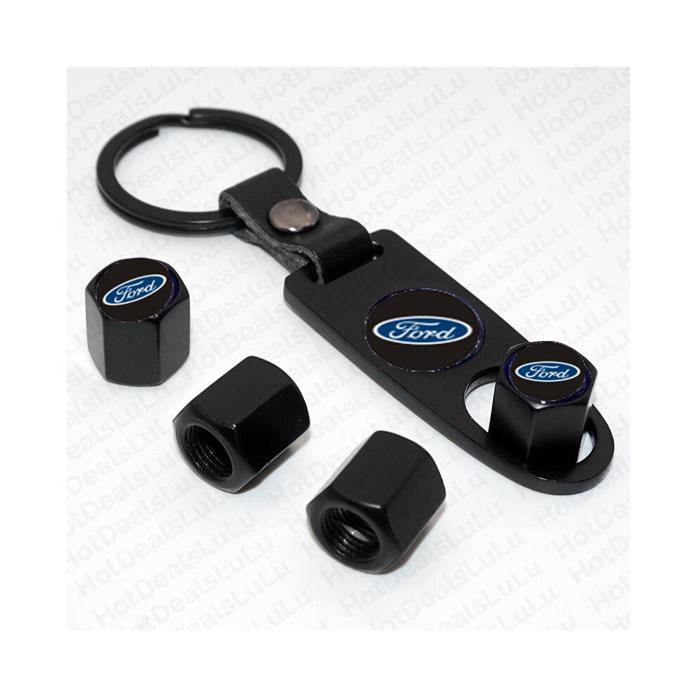 ( Blue) Car Universal Wheel Tyre Tire Valves Dust Stems Air Emblem Caps Keychain Black/Blue 692338390771