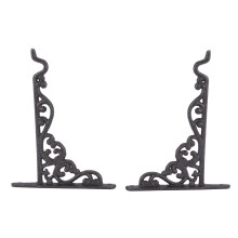 2 Pack Cast Iron Plant Hanger Hanging Planters Basket Wall Hook with Screws, Vintage Metal Wall Stands for Bird Feeders, Planters, Lanterns, Wind