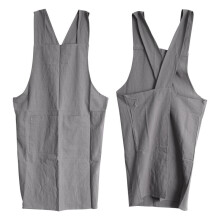 Tablier de Cuisine Croisé en Lin Adapté Aux Femmes et Aux Hommes avec Poches Mignon Convient pour la Cuisson au Four Cuisine