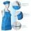 8-Piece Children's Apron and Chef Hat Set, Adjustable, with 2-Pocket Kitchen Apron Apron 6