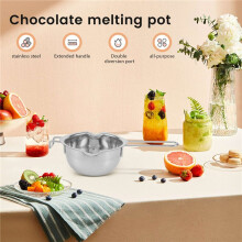 Double Boiler Stainless Steel Chocolate Pot, Chocolate Dipping Tool, Waterproof Melting Bowl, Suitable for Melting Butter, Cheese, Candy,, Candles,