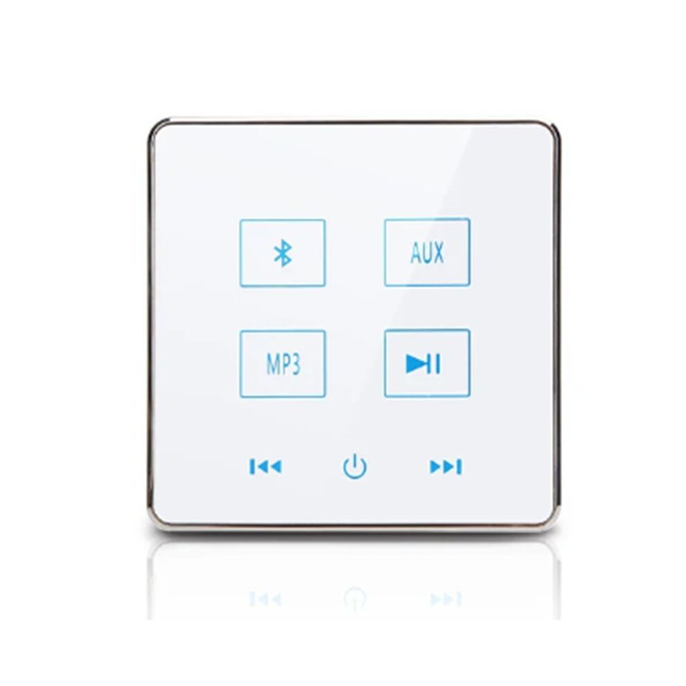 Heimkino--Wandverstärker, Touchscreen-Musikpanel, Heimhintergrund-Audiosystem, Unterstützt USB-TF-Karte (Weiß)