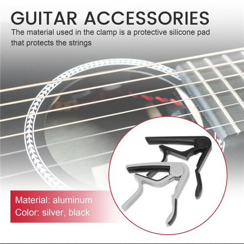 2 Capo Kapo Gitarrutlösare för Akustisk, Elektrisk Gitarr, Ukulele, Banjo, Folkgitarr, Instrument för Elbas 1