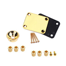 Electrosocket Jack Plate & Guitar String Ferrules & Bass Guitar Metal Neck Plate Compatible Guitar String Winder