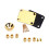 Electrosocket Jack Plate & Guitar String Ferrules & Basgitarr Metall Halsplatta Kompatibel Gitarrstränglindare 1