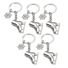 Confezione da 5 Pattini da Ghiaccio Portachiavi con Fiocco di Neve Regalo 3D Portachiavi per Scarpe da Pattinaggio per il Regalo D'Inverno