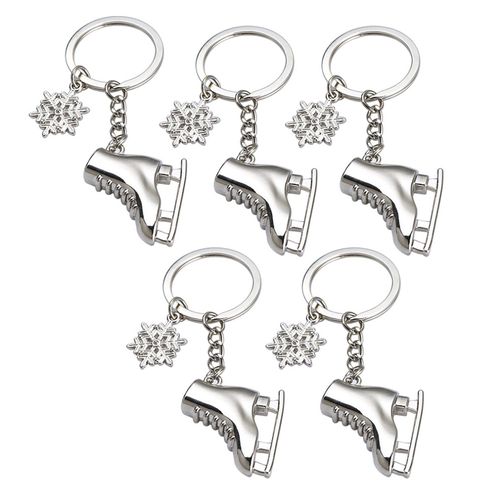 5 Pack Ice Skates Snowflake Keychain Gift 3D Skating Skate Shoe Key Ring For Winter Gift 6034129014994