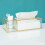 Gold Tissue Box Rectangular Clear Glass Paper Tissue Box for Home Tissue Dispenser Geometric Glass Tissue Box 4