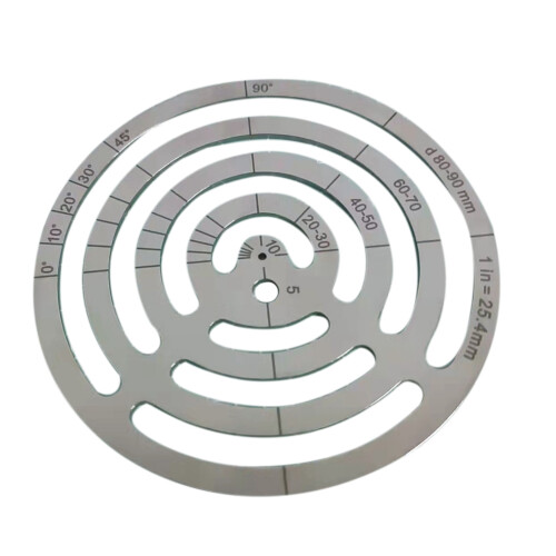 Leather Cutting Tools Corner Cutting Ruler Metal Concentric Circles Template Round Leather Corner Punch 1