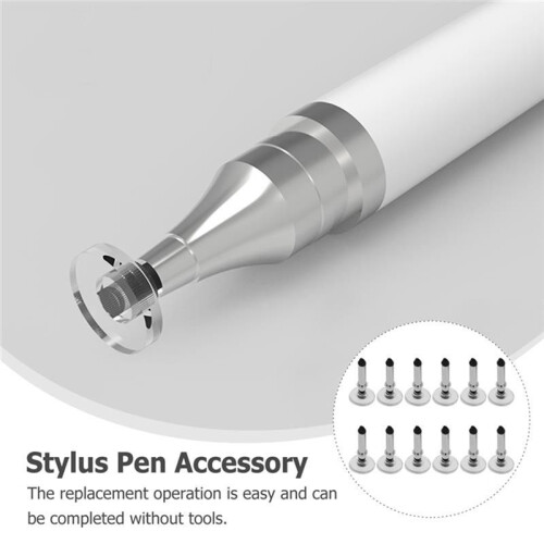 12Pcs Universal Tip Capacitive Stylus Touch Screen Pen Nibs Silicone Replacement Pencil Tip for Tablet Mobile Phone 1