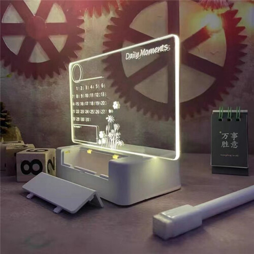 Note Board  LED Night Light USB Message Board Holiday Light with Pen Gift for Decoration Night Lamp 2