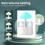 Rain Cloud Humidifier, Mushroom Humidifier, Cloud Humidifier with Adjustable LED Lights, Rain Cloud Diffuser, Remote 10