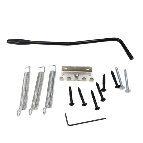 6 Strings Guitar Bridge Sadel Slutstycke Elgitarr Tremolo Bridge Standard Gitarrtillbehör Svart 2
