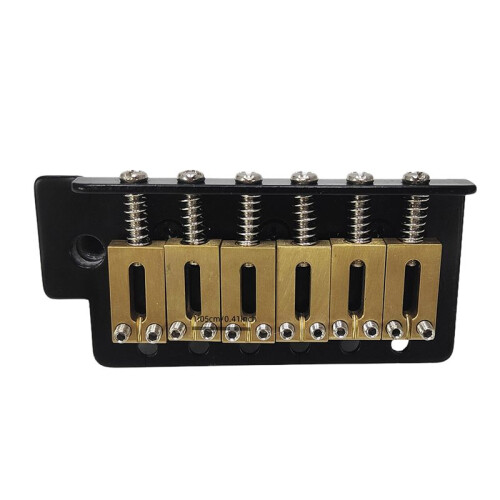 6 Strings Guitar Bridge Sadel Slutstycke Elgitarr Tremolo Bridge Standard Gitarrtillbehör Svart 2