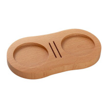 Holz-Kaffeefilter-Tamper-Halter Holz-Espresso-Tamper-MattenstäNder Tamper-Station Holzsockel Espresso-Tamper-Matte A