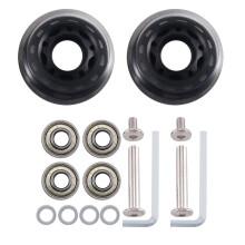 60Mmx18Mm Luggage Suitcase Replacement Wheels Axles Wrench Deluxe Repair with PU Wheels Carbon Steel Bearings