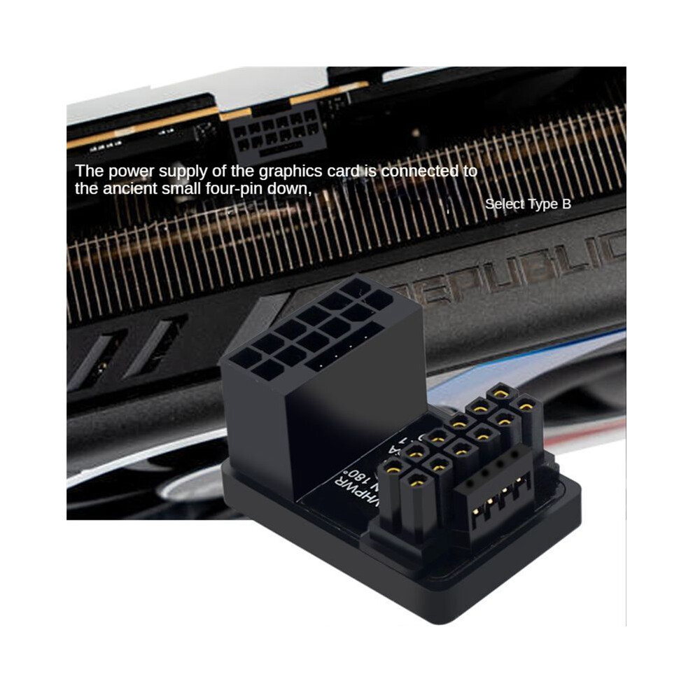 Atx3.0 16Pin Male To 16Pin Female Power Supply Adapter Pcie 5.0 12Vhpwr 16Pin 12+4Pin Male Gpu Power Cable Connector, A 4714092086878