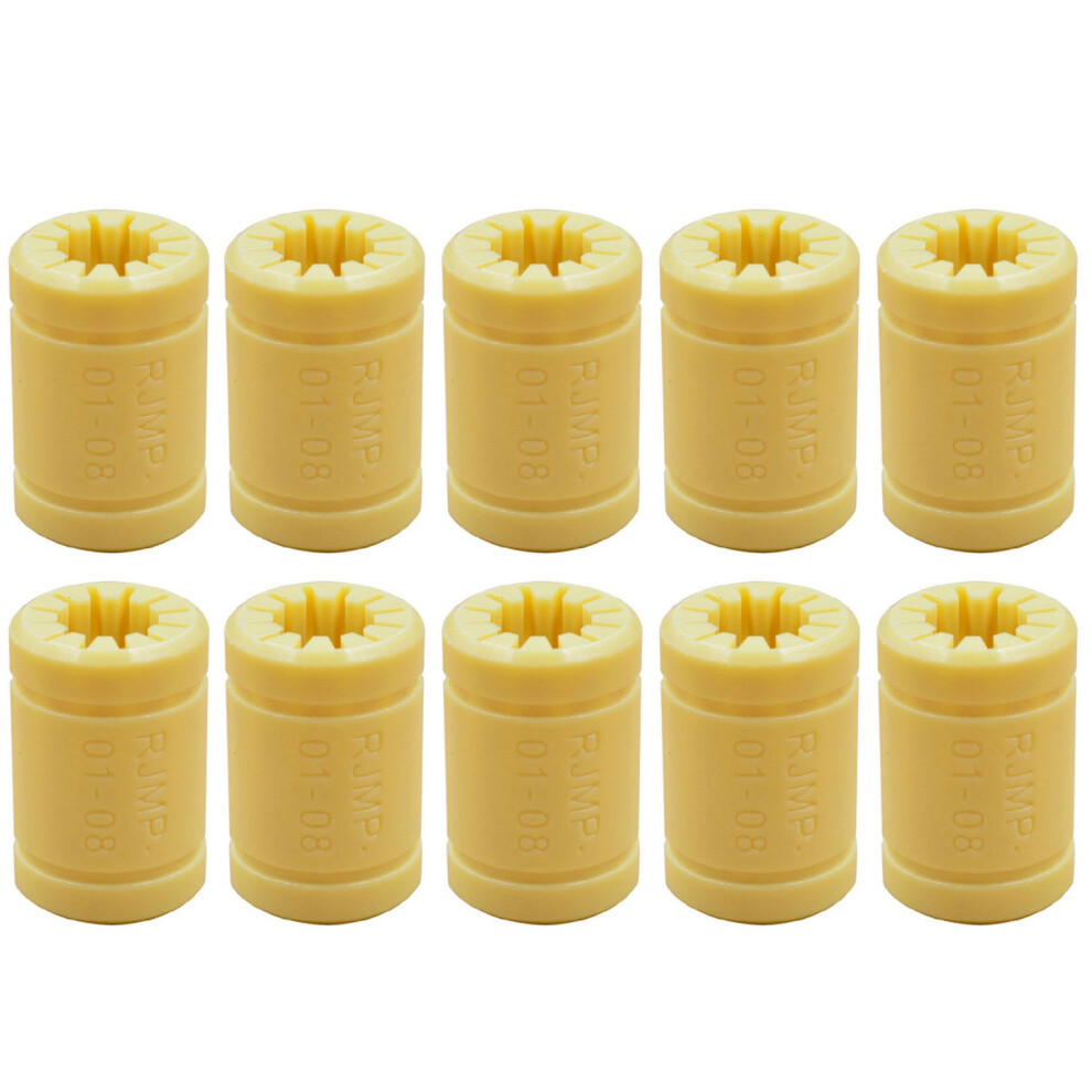 10 Lm8uu 3D Printer Solid Polymer Bearing 8 Mm Shafts For Mendel 3D Printer Parts 4713369838455