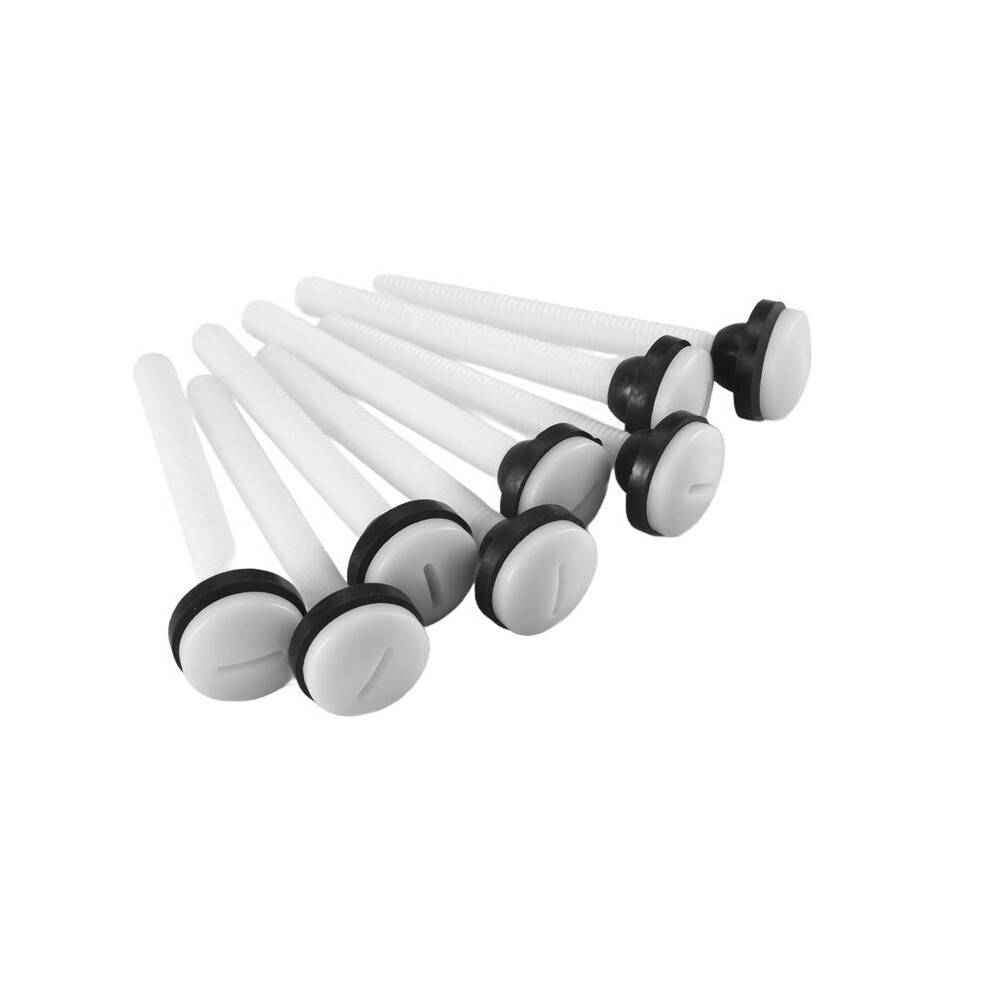 8 Pack Toilet Tank Plastic Bolts M10 Tank To Bowl Bathroom Toilet Repair Kits Fitting Screws And Seal Set Pan Bolts 6031470083457