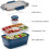 Lunch Container To Go, 2000Ml Salad Bowls with 4 Compartments 3