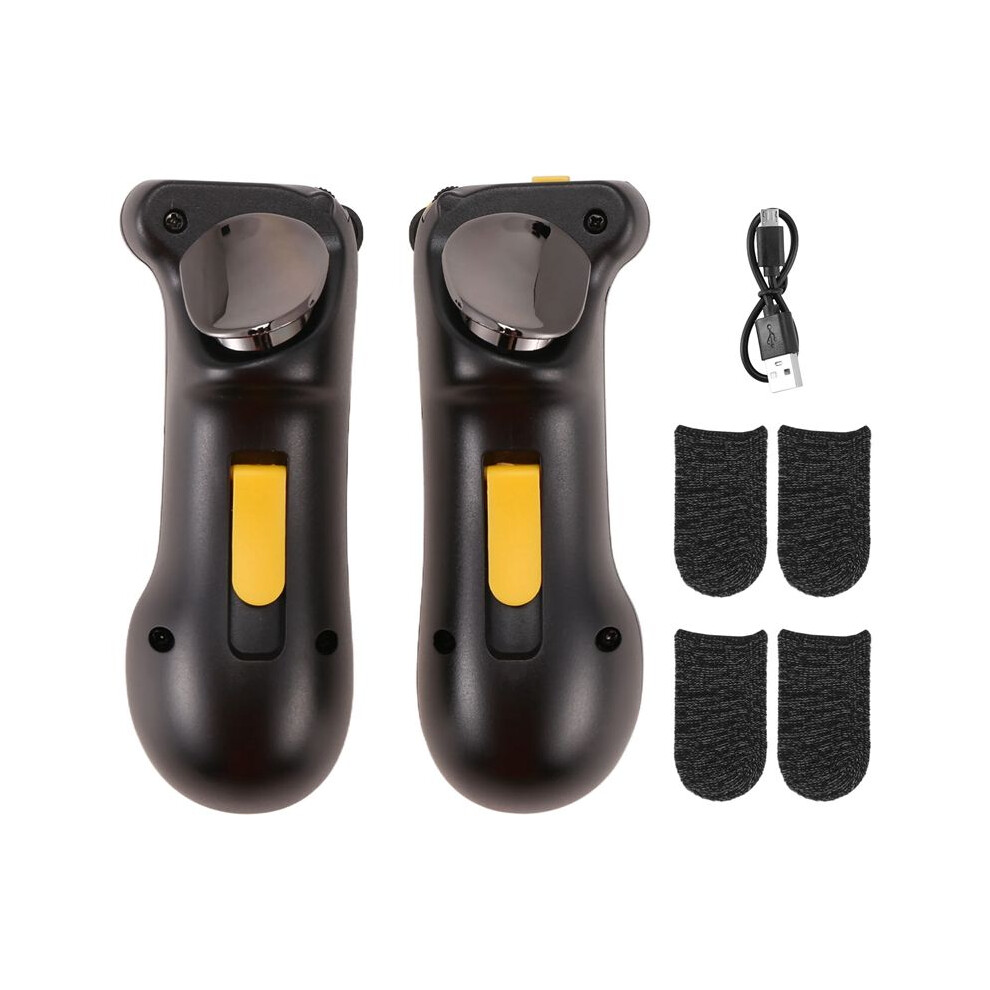 Mobile Game Controller For Pubg Trigger Controller L1r1 With 2 Pairs Of Gaming Finger Covers 4711909035432