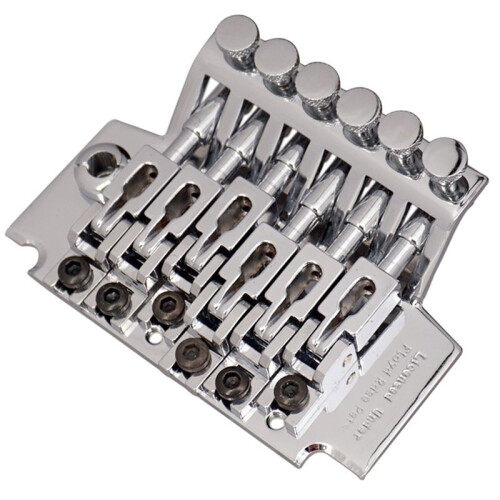 Chrome Electric Guitar Tremolo Bridge Double Locking Systyem/78MM Between the 2 Studs Centers/Strings Through Saddle 1