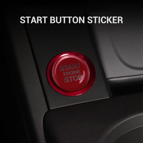ABS Car Engine Start Stop  Button Cover Trim for  Giulia Stelvio 2017 2018 (Red) 1