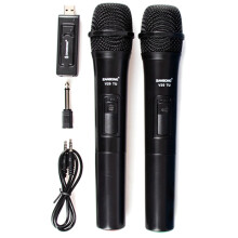 Zansong Uhf Usb 3.5Mm Microphone Sans Fil Mégaphone Microphone Portable avec Récepteur pour Haut-Parleur de Karaoké V20
