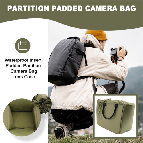 Waterproof Insert Padded Partition Camera Bag Lens Case For Dslr Slr Camera
