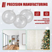 24 Ballen/Partij DIY 80mm Kerstboom Hangende Bal Transparante Bal Transparante Plastic Gevulde Bal Ornament