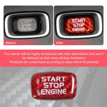Carbon Fiber Auto Motor Startknop Sticker Interieurbekleding voor V40 S60 S60L XC60 S80L S80 Interieur Accessoires