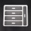 Large Gray Silverware Tray Fork Collection Container 5 Compartments Soft-Grip Lining Plastic Cutlery Storage Box for Tableware 4