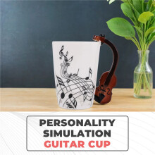 Taza de ceramica del manejar de violin de la novedad creativa espectro libre taza de te de leche cafetaza de la personalidad taza regalo instrumento