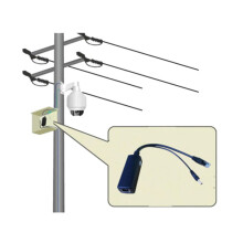 100M PoE Splitter 12V 1A IEEE 802.3Af 1.5KV Isolation Protection for Home Network Office Network