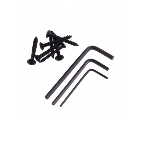 1 Set 6 String Saddle Headless Guitar Bridge Tailpiece Black for Electric Guitar Parts Replacement 2