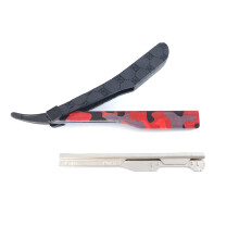 StyleCraft x Deluxe Line Professionell Barber Rakkniv Camo Röd (blad ingår ej)
