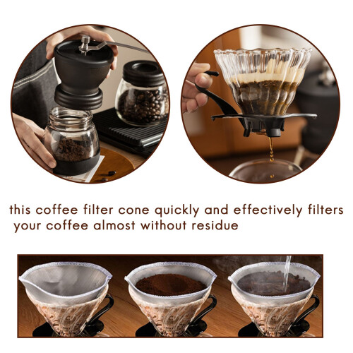 Reusable Pour over Coffee Filter Stainless Steel Fine Mesh Coffee Filter Drip Cone Paperless Universal Coffee Filter 1