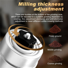 Moulin à Café Manuel Moulin Conique RéGlable et Moulin en Acier Inoxydable Brossé pour , Café Filtre, Expresso, Presse FrançAise, Brasseur